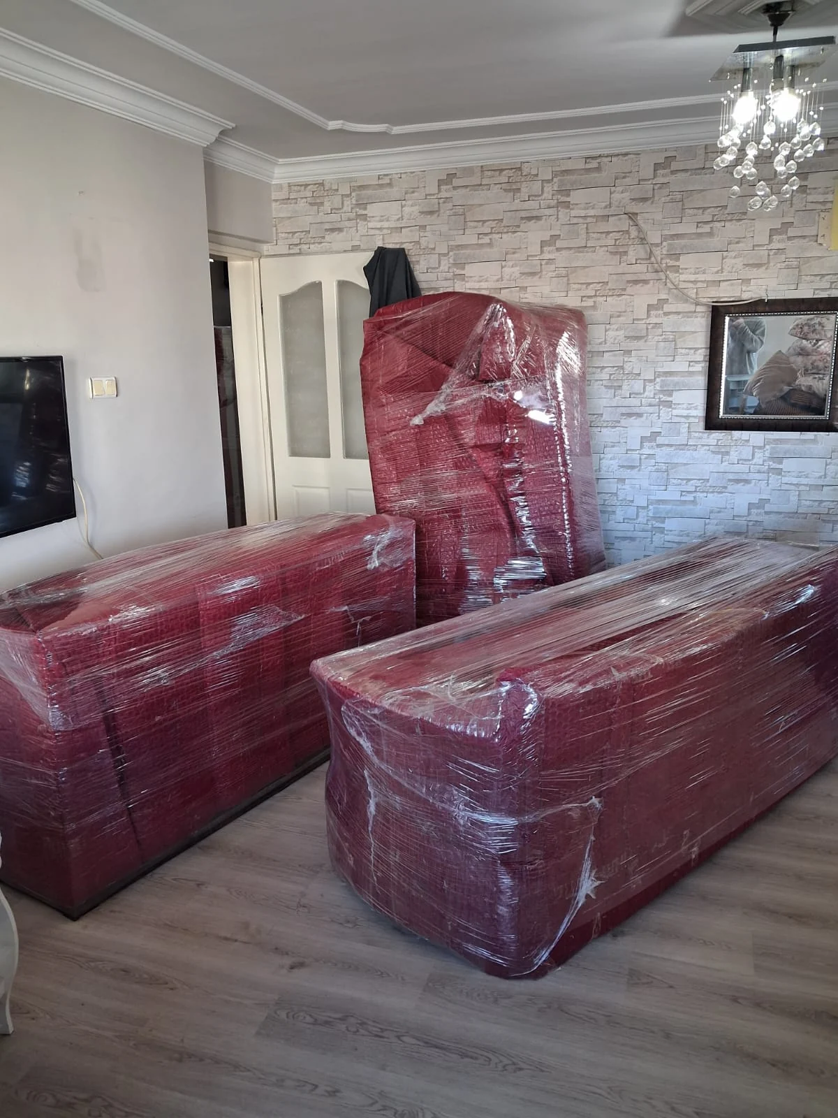 Salon mobilyaları için profesyonel paketleme